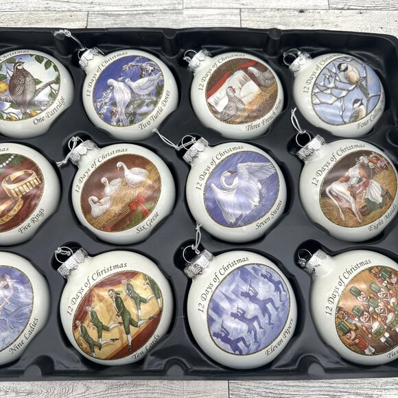 Vintage Sears Roebuck Trimming Traditions 12 days of Christmas Glass Ornaments - Picture 7 of 15